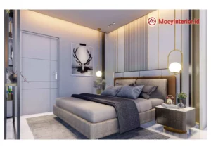 Bpk. Simanungkalit Design dan Penawaran Interior bedroom abu abu