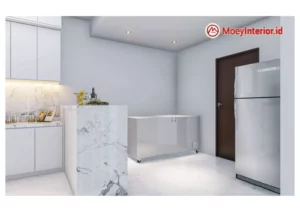 Design dan Pembuatan interior rumah kitchen set kulkas