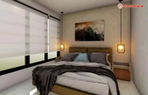 desain interior apartement p handi kamar tidur