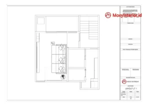 layout ruangan Bpk. Simanungkalit Design dan Penawaran Interior