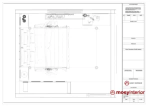 penawaran harga Desain Interior Rumah Bu Dewi Denah ruangan